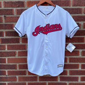 🆕 Boys Cleveland Indians Baseball Jersey Large